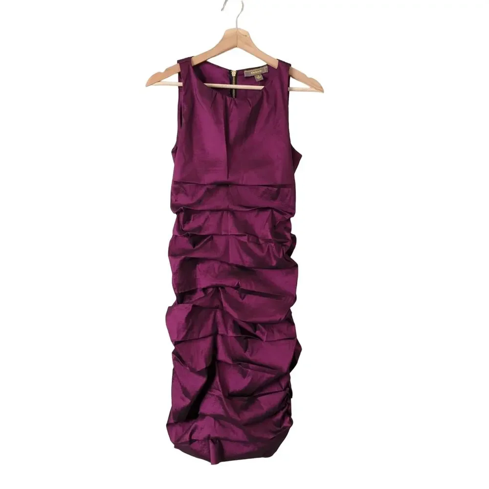 melonie Womens Formal‎ Dress Fushia Small Ruching Bodycon Party Cocktail Event